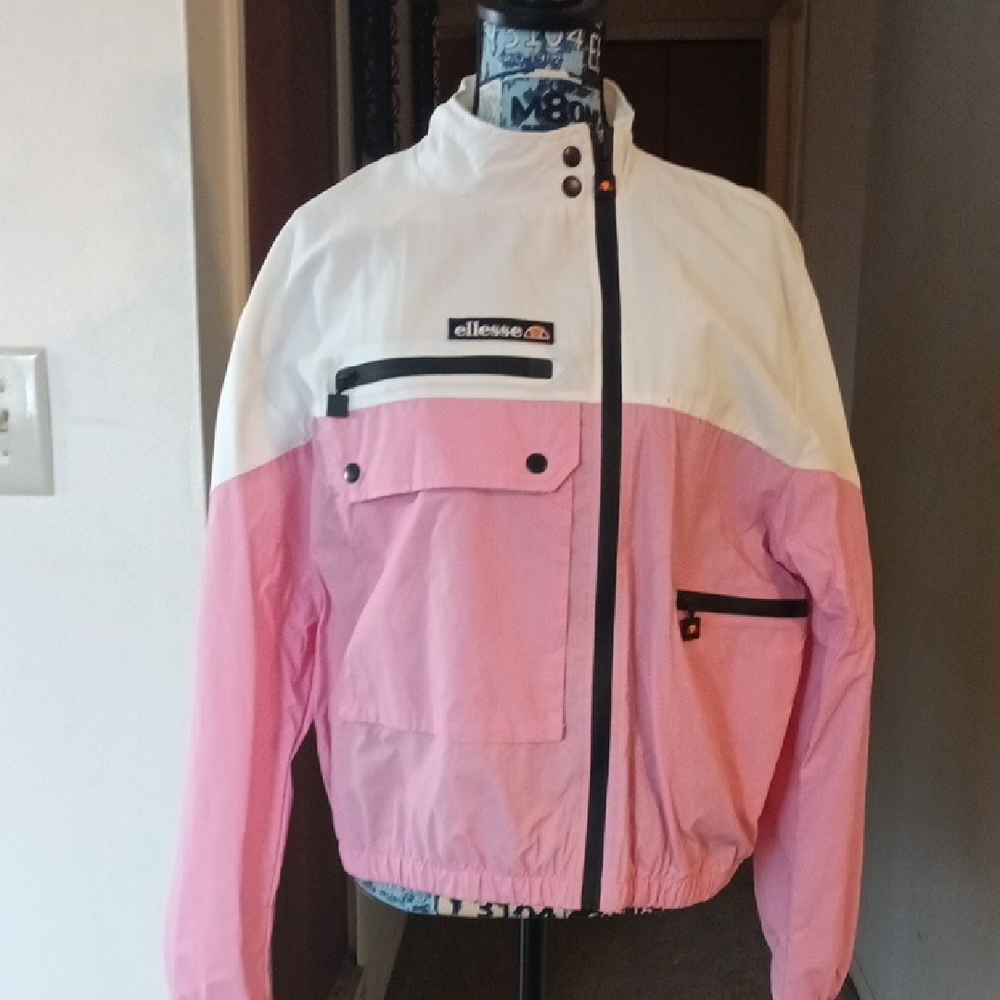 Ellesse Two-Tone Pink and White Jacket